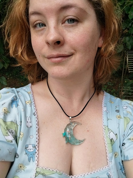 Crystal Moon Pendent