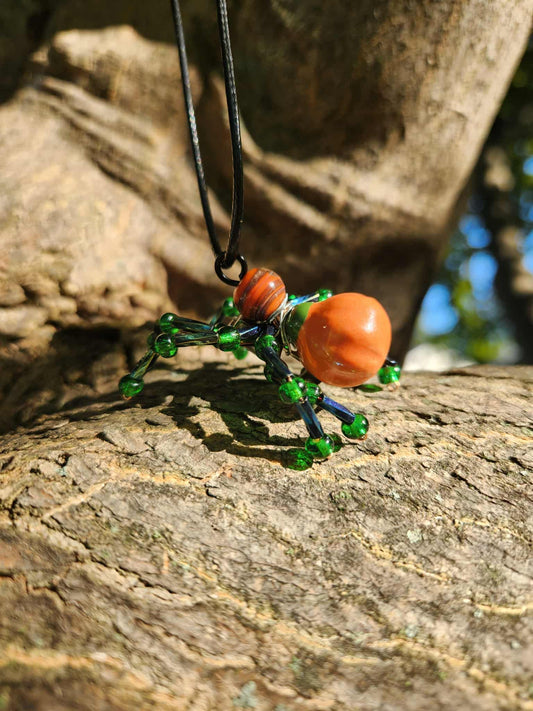 Pumpkin Spider pendant/pins