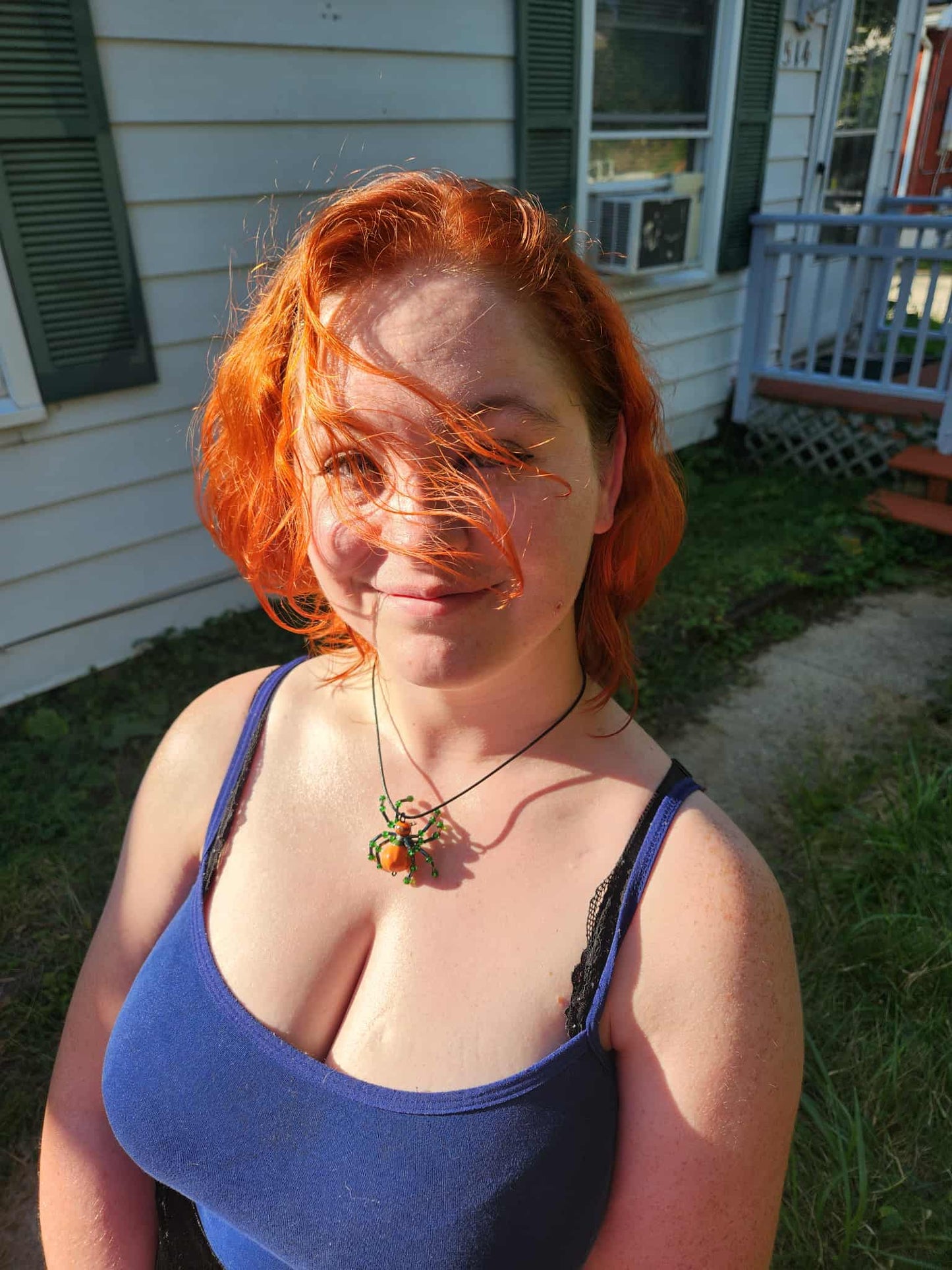 Pumpkin Spider pendant/pins