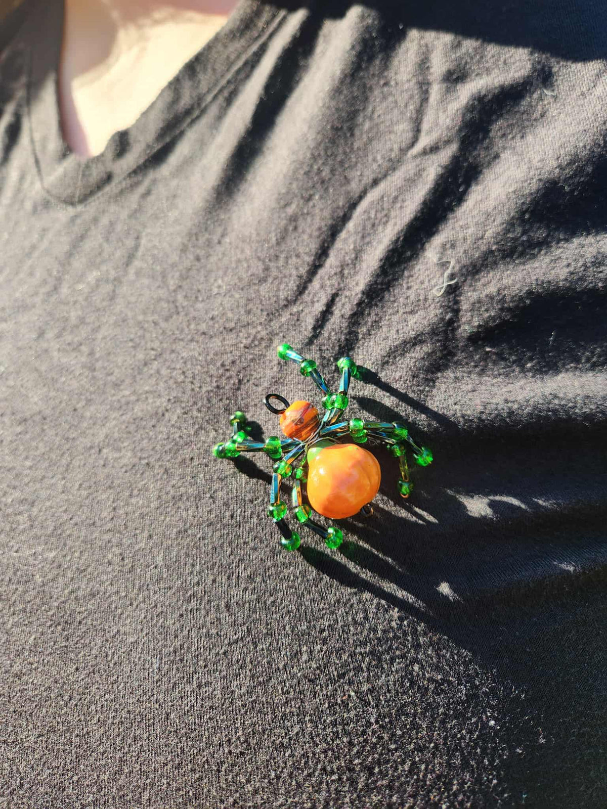 Pumpkin Spider pendant/pins